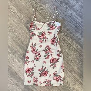 Divide Pinup Tiki Hibiscus Corset Mini Dress